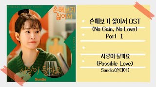 손해보기 싫어서 No Gain No Love OST Part 1 사랑이 될까요 Possible Love  Sondia 손디아  K Drama [upl. by Mariande]