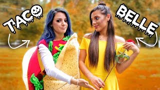 8 DIY Duo Halloween Costumes for Couples Best Friends  Sisters Niki and Gabi [upl. by Hnil243]