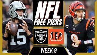 NFL Week 9 Picks  RAIDERS vs BENGALS Free Picks Today  NFL Week 9 Predictions [upl. by Enohpesrep851]