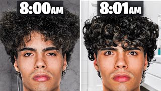 1 Minute Morning Hack for Perfect Curly Hair [upl. by Sucramad]