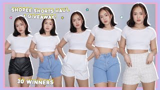 Affordable Shopee Shorts Haul  GIVEAWAY  phonycore 2022 Philippines [upl. by Anivlac]