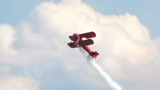 Vickie Benzing Stearman Aerobatics Oshkosh 2022 Wednesday [upl. by Senga]