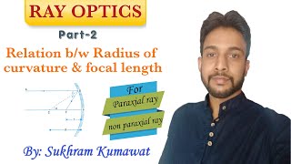 Realation between Radius of curvature R and focal length f for paraxial ray amp non paraxial ray [upl. by Airol630]