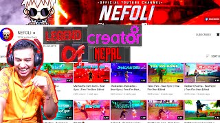 REACTION TO Nefoli BEST FREEFIRE EDITING KING OF MONTAGE IN NEPAL Best Reaction EverNefoli [upl. by Atsed]