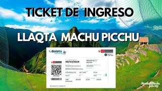 TICKET DE INGRESO LLAQTA MACHU PICCHU [upl. by Shelli]