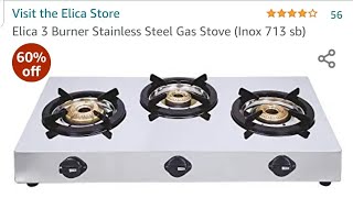 Elica 3 Burner Stainless Steel Gas Stove Unboxing by My Shopping Cart Elica 3Burner GasStove review [upl. by Leahcimdivad]