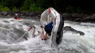 Whitewater Rafting Carnage on Ocoee River w Class IV Recirculating Swims [upl. by Ynabla57]