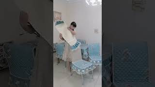 Part 18 chair package chair mat tablecloth dining table and chair cover chair cover installation tut [upl. by Bashee928]