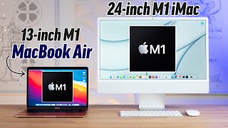 M1 MacBook Air vs M1 24quot iMac  Best Mac to Buy in 2021 [upl. by Shanley]