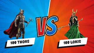 100 Thors VS 100 Lokis  UEBS2 [upl. by Boggs]