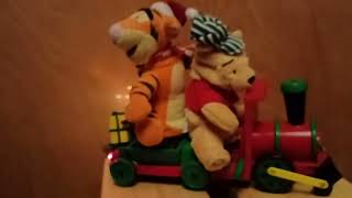 Gemmy animated Christmas pooh and Tigger train scene [upl. by Odrude]