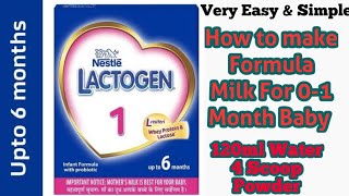 Lactogen 1 Baby Powder 01 month  Hindi  Formula milk for baby How to make formula milk [upl. by Huston]