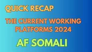 The best platforms to make money in 2024  AfSomali [upl. by Lledualc]