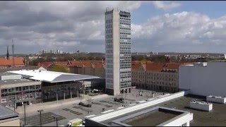 Neubrandenburg MarktplatzCenter amp HKB von oben [upl. by Haimorej]