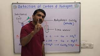 Detection of Carbon and Hydrogen  Qualitative analysis [upl. by Annaerb]