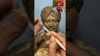 How to make clay face Sidhu Moosewala sidhu punjab mansa moosewala sidhuviral viral trending [upl. by Vijar]