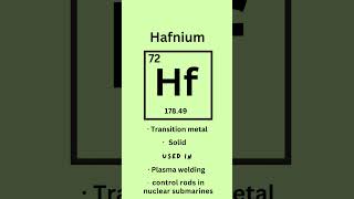 Hafnium  Elements series part seventytwo 🧪 science stem learning [upl. by Noyes862]