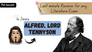 Biography of Alfred Lord Tennyson in 2 minutes  Easy peasy explanation  net poetlaureate poet [upl. by Nahej5]