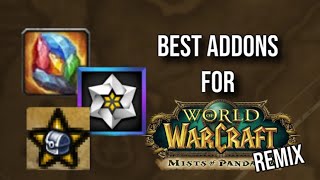 THE BEST ADDONS FOR MISTS OF PANDARIA REMIX WORLD OF WARCRAFT [upl. by Tace]