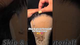 Hairline plucking made easy in seconds hair plucking lacefrontal closure pluck wigmaking [upl. by Louis]