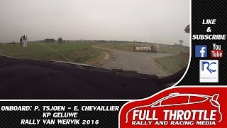 Onboard  P Tsjoen  E Chevaillier  KP Geluwe  Rally van Wervik 2016 [upl. by Guthrie]