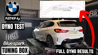 BMW 128ti 20 261bhp265ps Dyno Test with Bluespark Tuning Box [upl. by Imyaj]