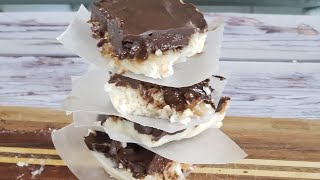 The BEST KETO Chocolate Coconut CRACK BAR Recipe You wont miss Almond Joy or Bounty Bars anymore😋 [upl. by Gael930]