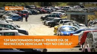 124 sancionados deja el primer día de restricción vehicular quotHoy no circulaquot Teleamazonas [upl. by Cinnamon]