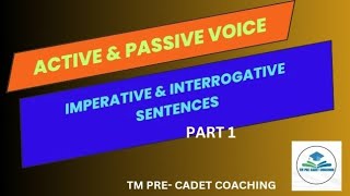 Cadet College Admission Test  English Grammar  Active and Passive Voice tmprecadetcoaching [upl. by Gert404]