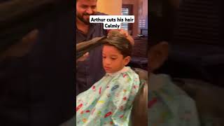 Arthurs Calm Haircut Adventure💇‍♂️ shorts haircut cutebaby [upl. by Ellen406]