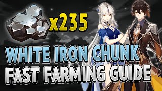 White Iron Chunk All Locations FAST FARMING ROUTE  Genshin Impact 20 [upl. by Allrud]