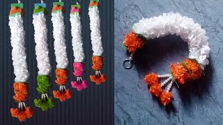 Festival Decoration Ideas Door Hanging Garland Making With Plastic Cover  Trendy Garland [upl. by Brina]