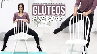 Ejercicios de glúteos y piernas con una silla  GymVirtual [upl. by Drofxer]