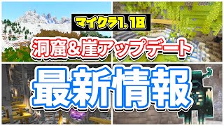 【マイクラ118】現状判明している事‼ウォーデン・巨大洞窟・繁茂した洞窟・限界高度拡大・地割れ•崖•バンドルなど最新情報まとめを詳しく解説‼【マインクラフト】洞窟と崖アップデート [upl. by Tiffani]