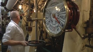 Ship Engine Room  Triple Expansion Steam Engines  SS Shieldhall [upl. by Mccomb]