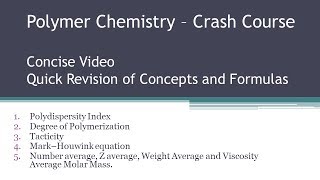 Polymer Chemistry  Crash Course [upl. by Margaux]