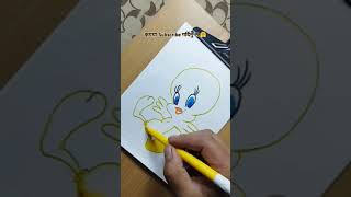 Lovely tweety bird drawing tutorial [upl. by Joshuah]