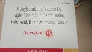 Nervijen D3 Tablets  Nervijen D3 Tablet Uses Side effects benefits Dosage Composition Review Hindi [upl. by Colet]