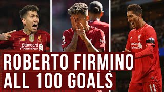 ROBERTO FIRMINO  All 100 goals for Liverpool so far  Great goals iconic celebrations [upl. by Barb]