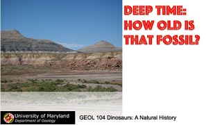 Lecture 6 Fossils amp Fossilization concl Deep Time How Old is That Fossil Part 1 [upl. by Sirad53]