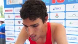 Patrick Zwicker GER after Round 1 of the 800m Rieti 2013 [upl. by Enirolf]