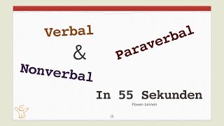 Verbal NonVerbal ParaVerbal  Kommunikation einfach erklärt [upl. by Errol]