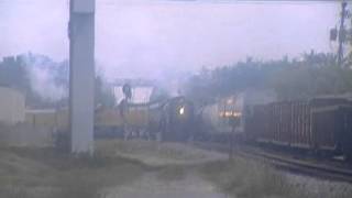 UP 844 Steam Train arriving to Pine Bluff Depot [upl. by Anayit]