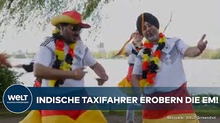 EM 2024 Indische Taxifahrer in Hamburg verwandeln schwarzrotgold zu quotDollywoodquot EMSong [upl. by Yhtomiht]