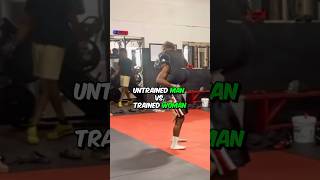 UNTRAINED MAN VS TRAINED WOMAN 🔥🥋 shorts [upl. by Eelyab]