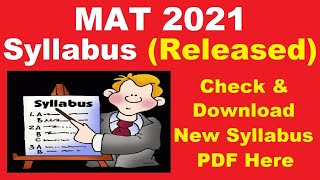 MAT Syllabus 2021 Released  How To Check amp Download MAT 2021 Syllabus PDF [upl. by Dimitri]