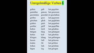 Unregelmäßige Verben 6 b1 a1 a2 german learngerman grammatik b1 dtz dtb verb [upl. by Karb]