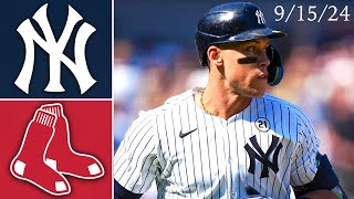 New York Yankees vs Boston Red Sox  Game Highlights  91524 [upl. by Hsuk]