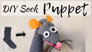 DIY Sock Puppet  Reuse old socks to make cute toy for your Kids  How to make a Puppet Mouse [upl. by Babby823]