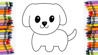 How to draw a cute dog step by step art draw drawing easy how simple to stepbystep cute [upl. by Hidie729]